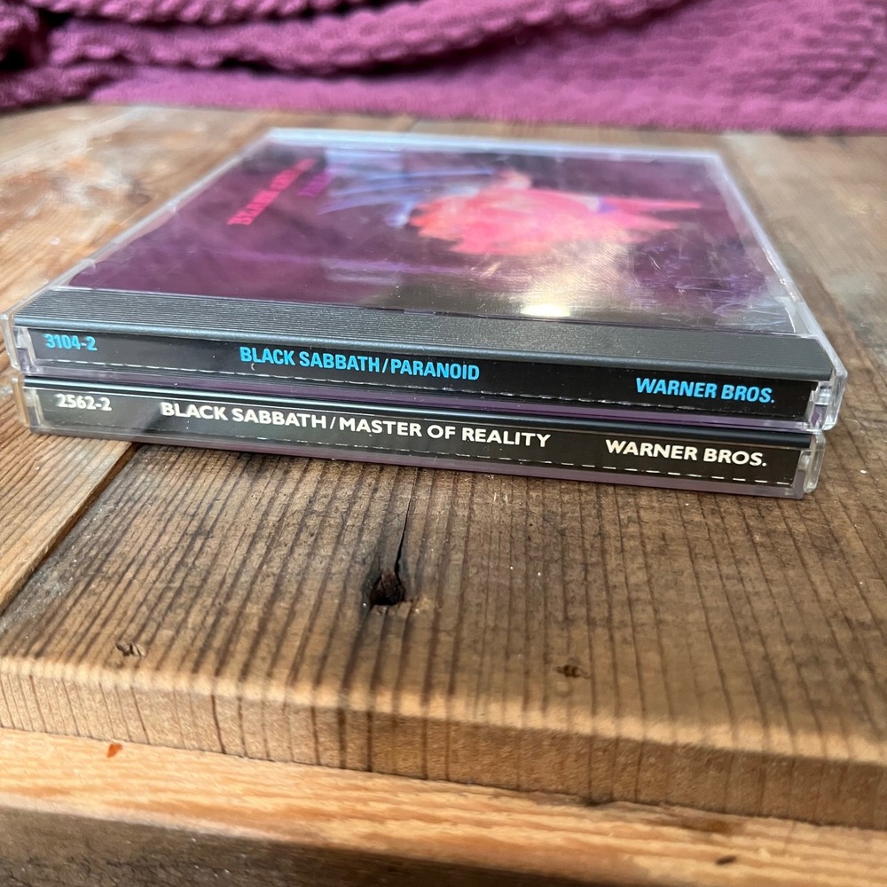 Black Sabbath CD Lot Paranoid 3104-2 Master of Reality 2562-2 Warner Bros Metal